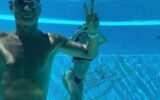Ronaldo ve Georgina’dan havuz şov!