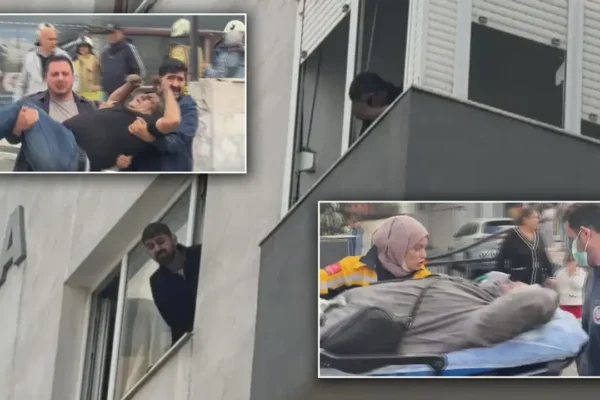 Can pazarı: 8 katlı binada yangın çıktı!